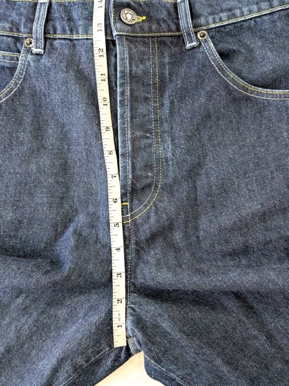 MARNI Wide Leg Denim Trousers Size 34 Blublack Unwashed Rigid contrast embroided